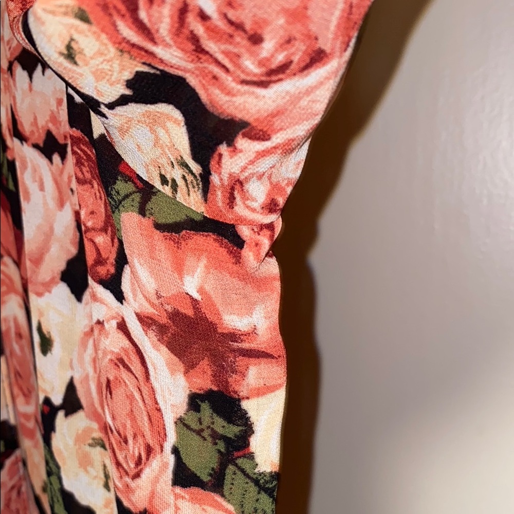 Forever 21 Small Pink and Black Floral Print Blouse - Picture 8 of 13